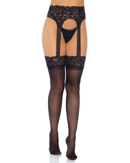 LEG AVENUE - MEDIAS CON LIGUERO OPACAS TALLA ÚNICA