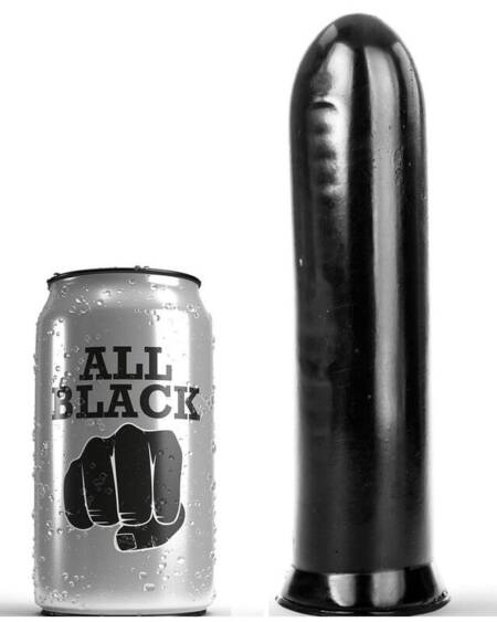 ALL BLACK - DILDO NEGRO 19 CM