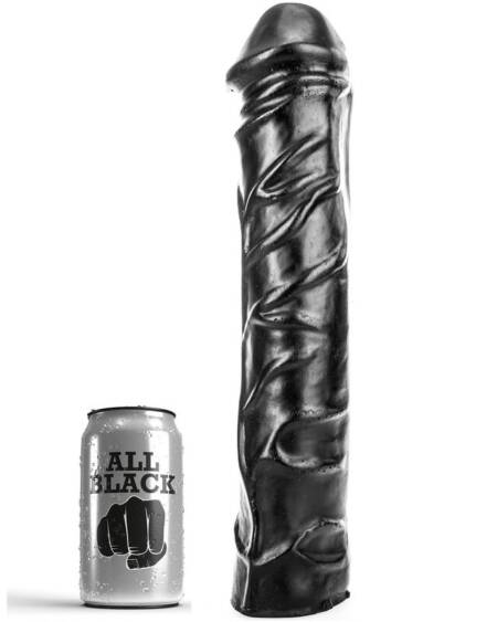 ALL BLACK - DILDO GIGANTE FISTING SUAVE 32 CM