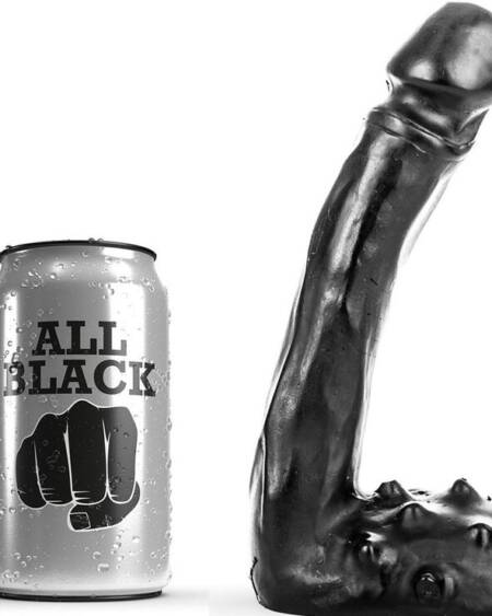 ALL BLACK - DILDO REALÍSTICO 19 CM
