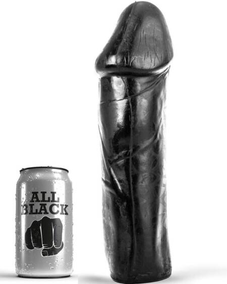 ALL BLACK - DONG 28 CM SIN TESTÍCULOS