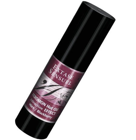 EXTASE SENSUAL - ACEITE MASAJE EFECTO CALOR CON FEROMONAS MORA 30 ML