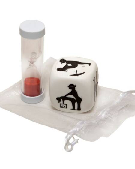 DIABLO PICANTE - DADO DE POSTURAS CON RELOJ DE ARENA
