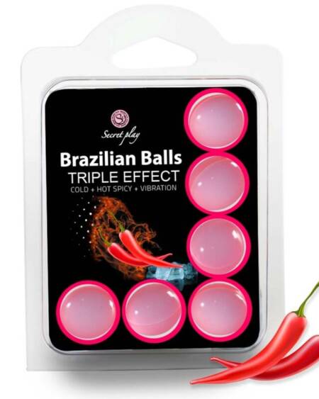 SECRETPLAY - SET 6 BRAZILIAN BALLS TRIPLE EFECTO