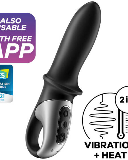 SATISFYER - HOT PASSION VIBRADOR ANAL APP NEGRO