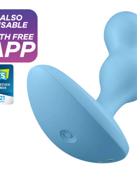 SATISFYER - DEEP DIVER PLUG VIBRADOR APP AZUL