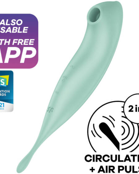 SATISFYER - TWIRLING PRO+ ESTIMULADOR Y VIBRADOR APP VERDE