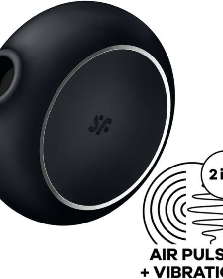 SATISFYER - PRO TO GO 3 ESTIMULADOR Y VIBRADOR DOBLE NEGRO