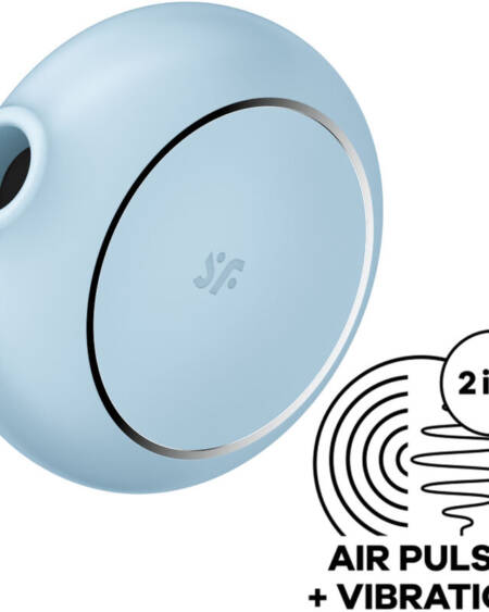 SATISFYER - PRO TO GO 3 ESTIMULADOR Y VIBRADOR DOBLE AZUL