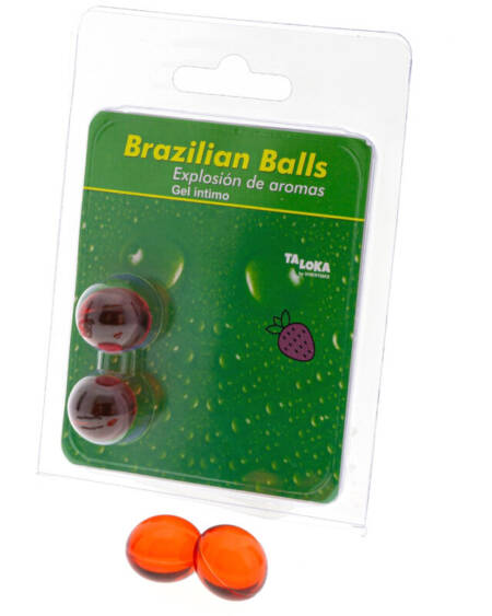 TALOKA - BRAZILIAN BALLS GEL ÍNTIMO FRESA 2 BOLAS