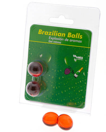 TALOKA - BRAZILIAN BALLS GEL ÍNTIMO FRESAS & CHAMPN 2 BOLAS