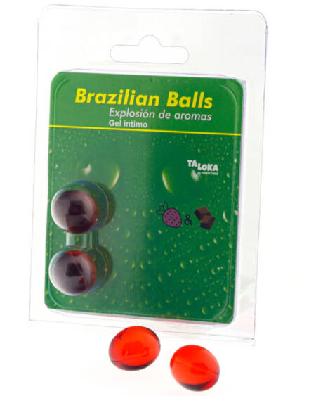 TALOKA - BRAZILIAN BALLS GEL ÍNTIMO FRESA & CHOCOLATE 2 BOLAS