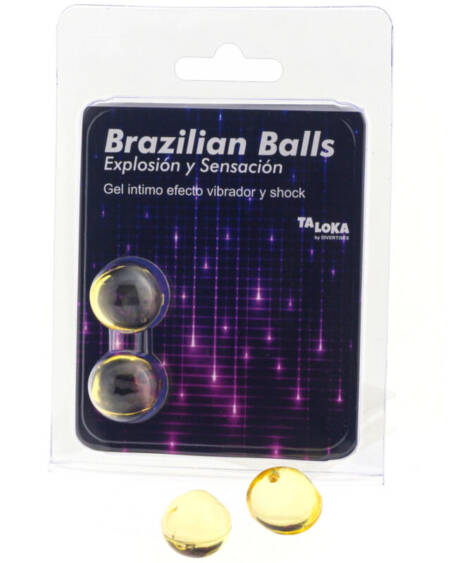 TALOKA - BRAZILIAN BALLS GEL EXCITANTE EFECTO VIBRACIÓN Y SHOCK 2 BOLAS