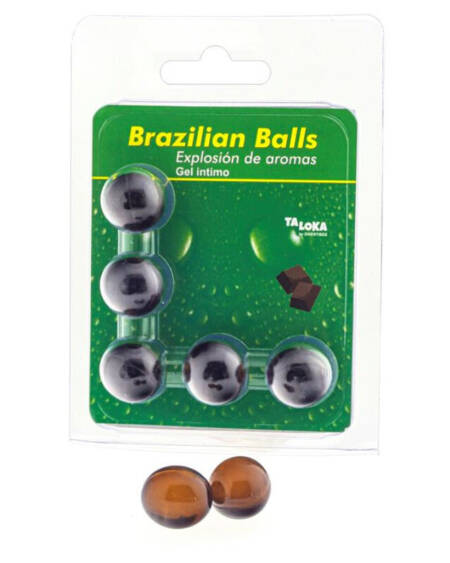 TALOKA - BRAZILIAN BALLS GEL ÍNTIMO CHOCOLATE 5 BOLAS