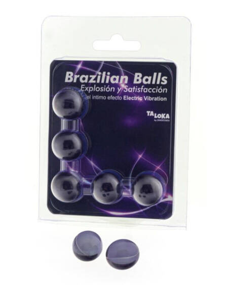 TALOKA - BRAZILIAN BALLS GEL EXCITANTE EFECTO VIBRACIÓN ELÉCTRICA 5 BOLAS