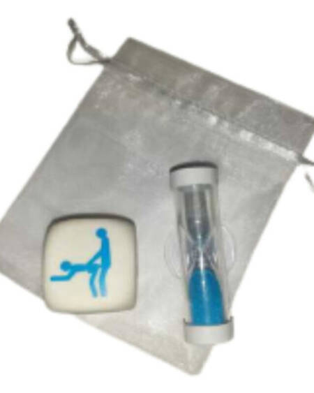 DIABLO PICANTE - DADO KAMASUTRA DE POSTURAS PARA CHICOS CON RELOJ DE ARENA