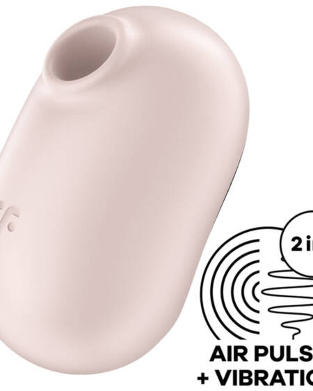 SATISFYER - PRO TO GO 2 ESTIMULADOR Y VIBRADOR DOBLE BEIGE