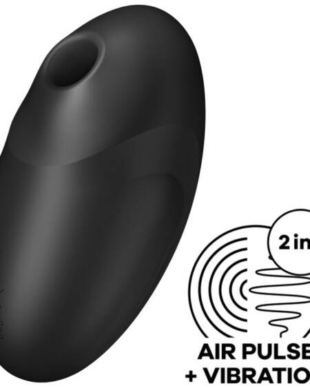 SATISFYER - VULVA LOVER 3 ESTIMULADOR Y VIBRADOR NEGRO