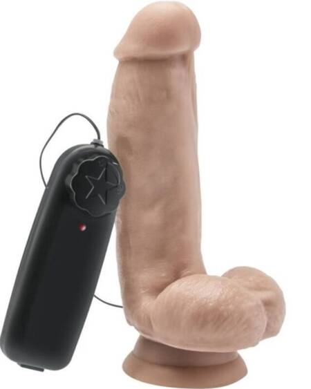 GET REAL - DILDO 12 CM CON TESTÍCULOS VIBRADOR NATURAL