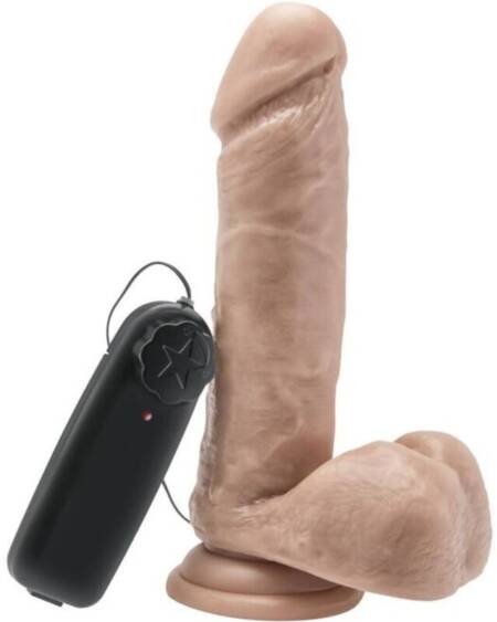 GET REAL - DILDO 18 CM CON TESTÍCULOS VIBRADOR NATURAL