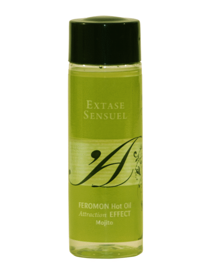 EXTASE SENSUAL - ACEITE MASAJE EFECTO CALOR CON FEROMONAS MOJITO 100 ML