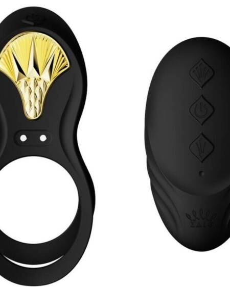 ZALO - BAYEK ANILLO VIBRADOR CONTROL REMOTO PAREJAS NEGRO