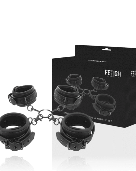 FETISH SUBMISSIVE - SET ESPOSAS MANOS Y TOBILLOS CON FORRO DE NEOPRENO