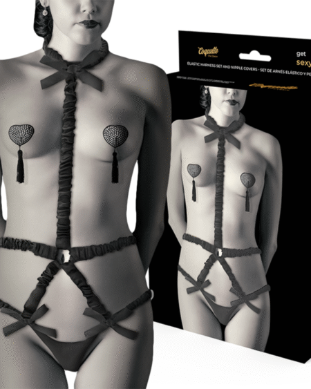 COQUETTE CHIC DESIRE - LINGERIE SET CON PEZONERAS DELUXE