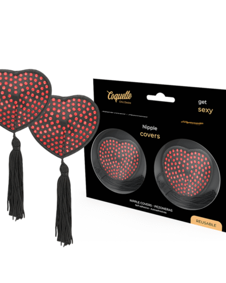 COQUETTE CHIC DESIRE - CUBRE PEZONES ROJO / NEGRO