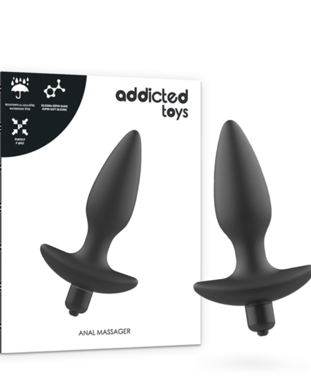 ADDICTED TOYS - MASAJEADOR PLUG ANAL CON VIBRACIÓN NEGRO