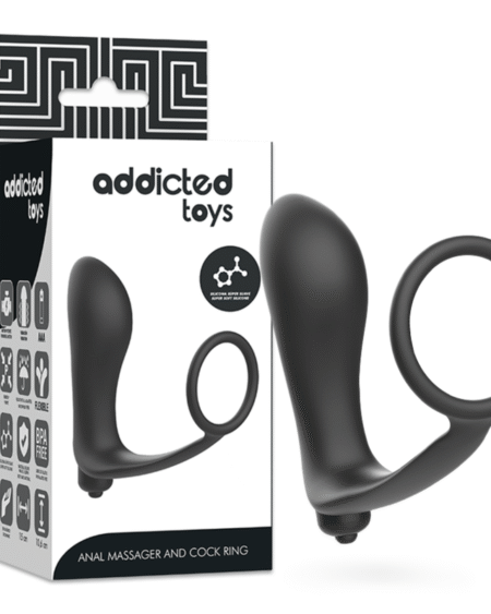 ADDICTED TOYS - PLUG ANAL VIBRADOR CON ANILLO PENE