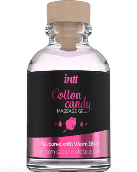 INTT MASSAGE & ORAL SEX - GEL DE MASAJE CON SABOR A ALGODÓN DE AZUCAR Y EFECTO CALOR