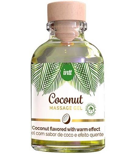 INTT - GEL DE MASAJE VEGANO CON SABOR A COCO Y EFECTO CALOR