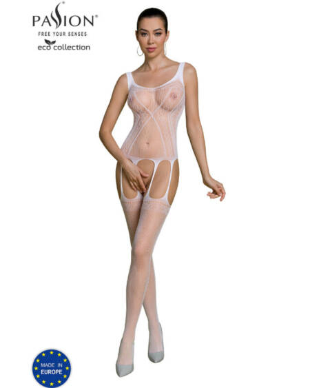 PASSION - ECO COLLECTION BODYSTOCKING ECO BS007 BLANCO