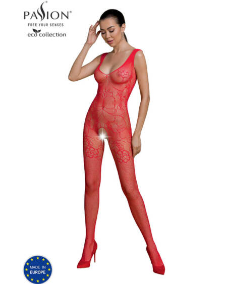 PASSION - ECO COLLECTION BODYSTOCKING ECO BS012 ROJO