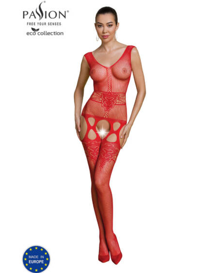 PASSION - ECO COLLECTION BODYSTOCKING ECO BS014 ROJO
