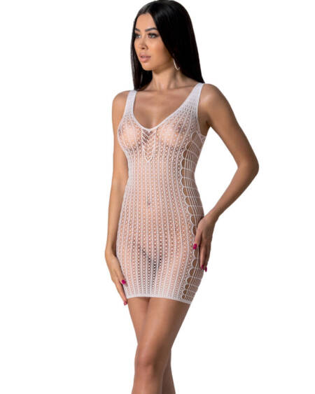 PASSION - BS097 BODYSTOCKING BLANCO TALLA ÚNICA
