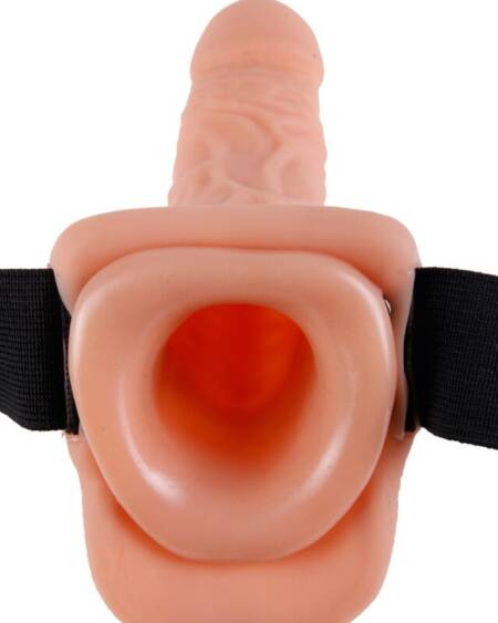 FETISH FANTASY SERIES - ARNÉS AJUSTABLE CONTROL REMOTO PENE REALÍSTICO CON TESTÍCULOS 17.8 CM