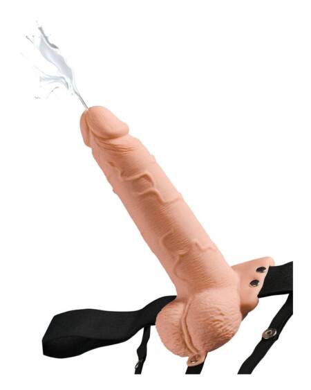 FETISH FANTASY SERIES - ARNÉS AJUSTABLE PENE REALÍSTICO CON TESTÍCULOS SQUIRTING 19 CM