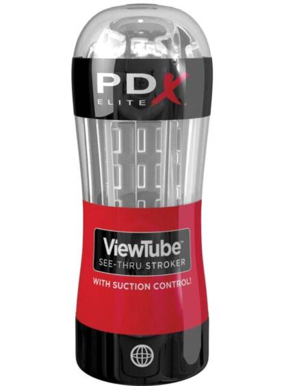 PDX ELITE - MASTURBADOR STROKER VIEWTUBE CONTROL SUCCIONADOR TRANSPARENTE