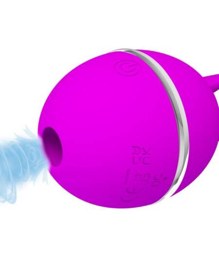 PRETTY LOVE - VIBRADOR DE SILICONA REDONDO GEMINI BALL MORADO