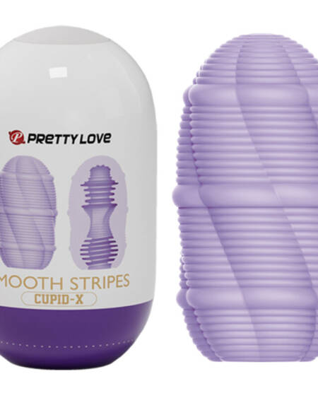 PRETTY LOVE - HUEVO MASTURBADOR SMOOTH STRIPES CUPID