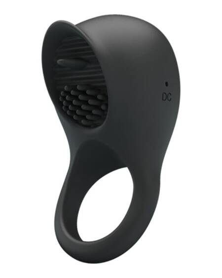 PRETTY LOVE - ANILLO VIBRADOR PARA PENE CON LENGUA NEGRO