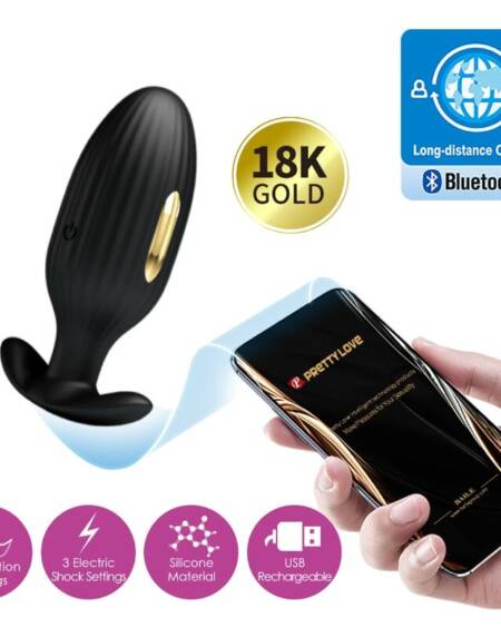 PRETTY LOVE - JEFFERSON PLUG ANAL CONTROLADO POR APP NEGRO