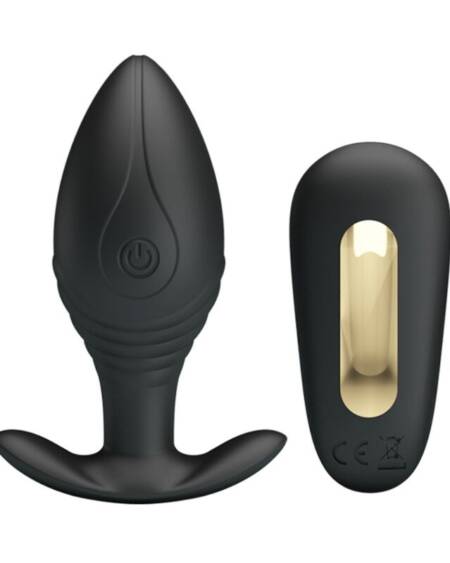 PRETTY LOVE - REGINA PLUG ANAL VIBRADOR RECARGABLE NEGRO