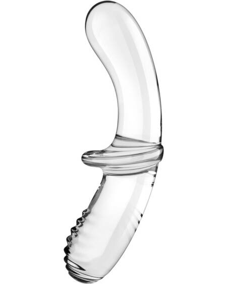 SATISFYER - DOUBLE CRYSTAL DILDO TRANSPARENTE