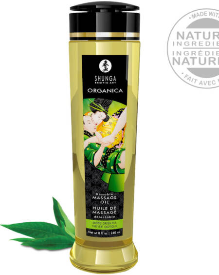 SHUNGA - ACEITE DE MASAJE ORGÁNICO TE VERDE 240 ML