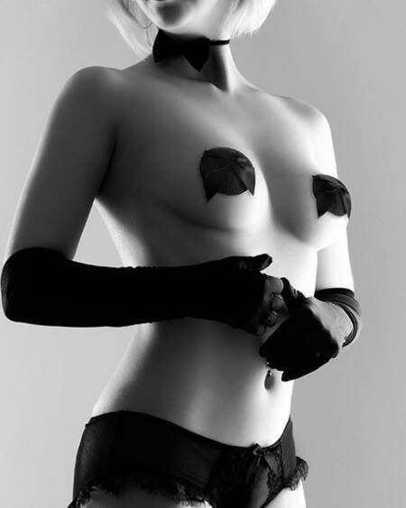 BIJOUX - BURLESQUE CUBREPEZONES BRILLANTES CON LAZO