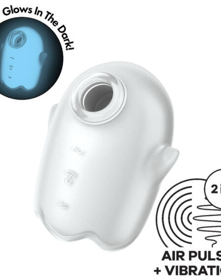 SATISFYER - GLOWING GHOST AIR PULSE & VIBRADOR BLANCO