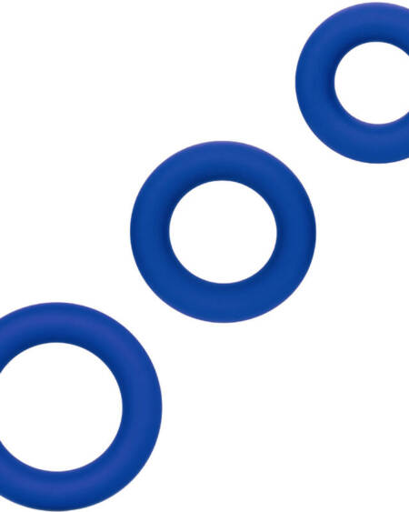 CALEXOTICS - ADMIRAL SET 3 ANILLOS PARA PENE AZUL